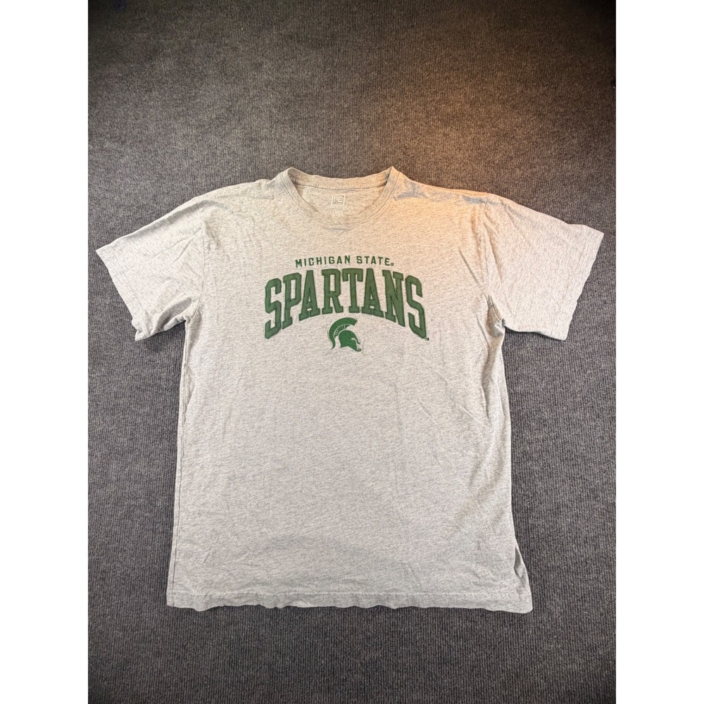 ProEdge Michigan State Spartans Mens XL Heather Gray Graphic T-Shirt NCAA MSU